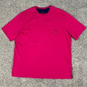Tommy Bahama Relax Shirt Mens XL Crimson Supima Cotton Pocket Tee Beach Coastal